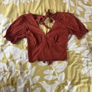 Abercrombie & Fitch Terracotta Crop Top